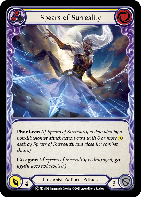 Spears of Surreality (Yellow) [U-MON102-RF] Unlimited Rainbow Foil