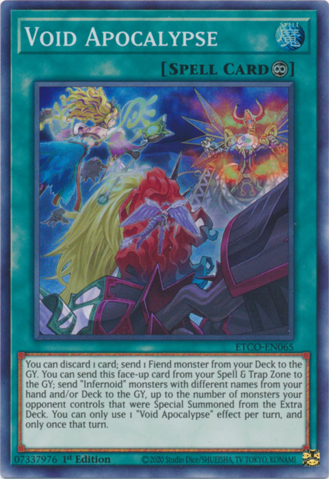 end of the world yugioh card Void Apocalypse [ETCO-EN065] Super Rare