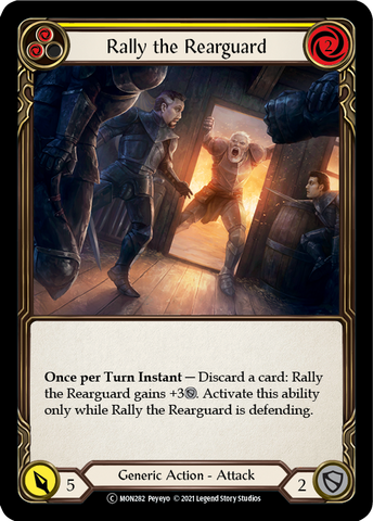 Rally the Rearguard (Yellow) [U-MON282-RF] Unlimited Rainbow Foil