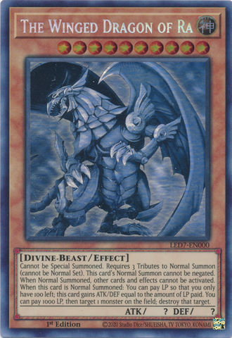 The Winged Dragon of Ra (Ghost Rare) [LED7-EN000] Ghost Rare