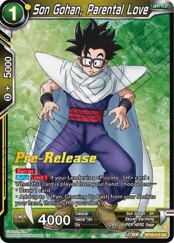 Son Gohan, Confronting Invasion (BT15-071) [Saiyan Showdown Prerelease