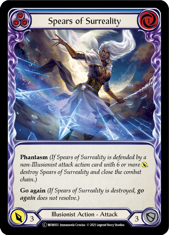 Spears of Surreality (Blue) [U-MON103-RF] Unlimited Rainbow Foil