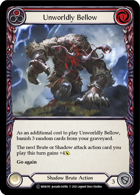 Unworldly Bellow (Red) [U-MON150-RF] Unlimited Rainbow Foil